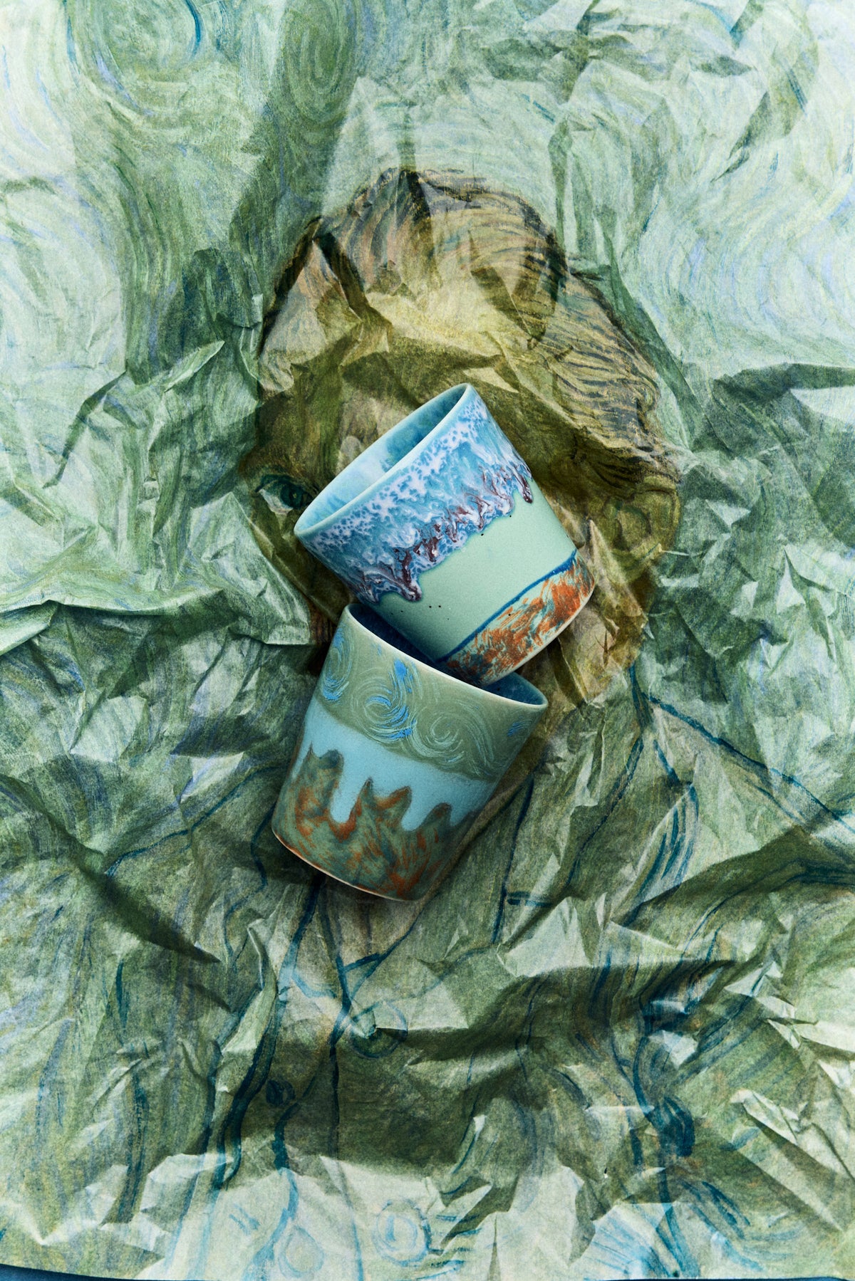 Zestaw 2 kubków do kawy HKliving 70s Ceramics Van Gogh Self Portrait (230 ml)