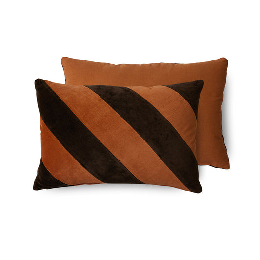 Aksamitna poduszka w paski HKliving Velvet September – 60x40 cm