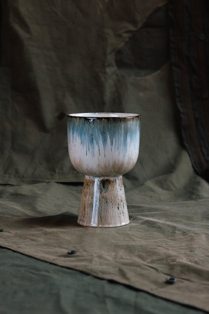 Ceramiczna osłonka na kwiaty HKliving Retro Glacier – 16 cm, kolekcja 70s