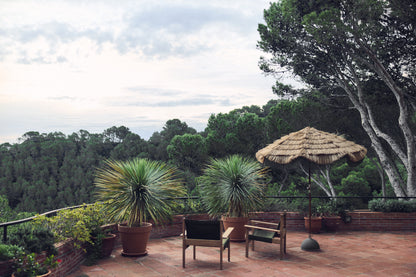 Parasol ogrodowy HKliving Serengeti – raffia naturalna, parasol tarasowy boho, tropikalny