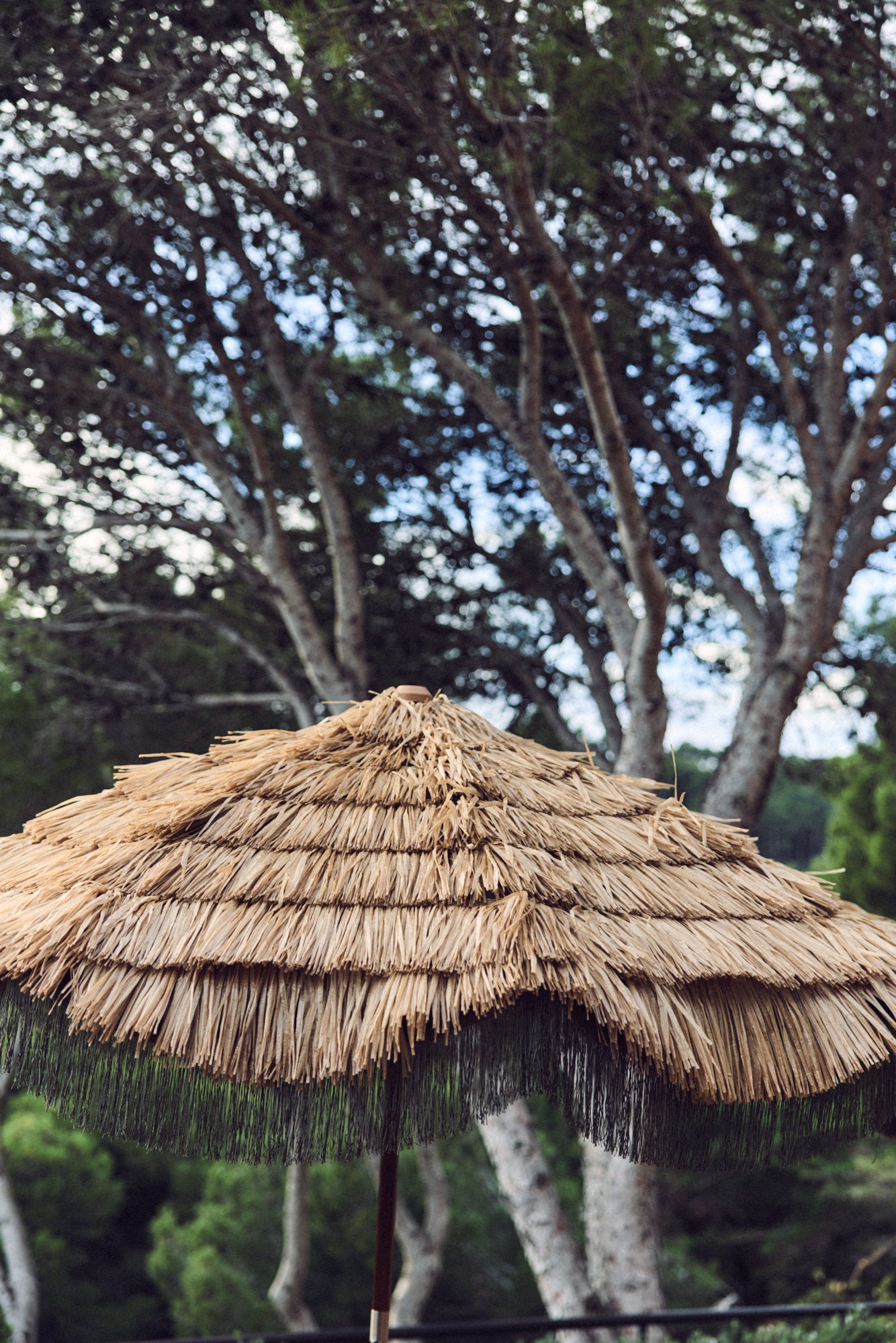 Parasol ogrodowy HKliving Serengeti – raffia naturalna, parasol tarasowy boho, tropikalny