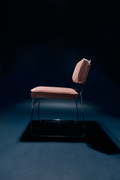 Krzesło do jadalni HKliving Endless Velvet Lychee Pink