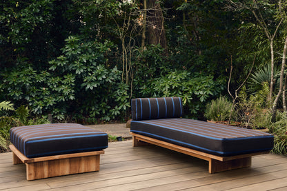 Daybed ogrodowy z drewna tekowego HKliving Outdoor Teak Burnt Sky – 193,5 cm