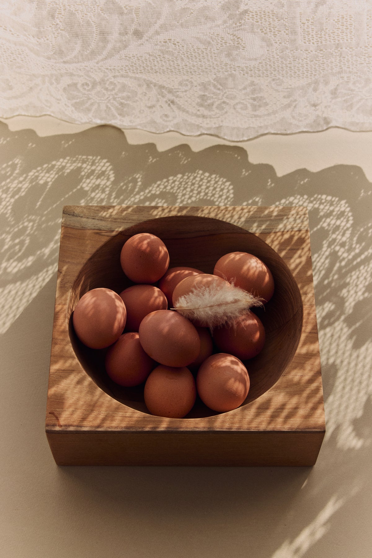 Teakowa misa-kostka HKliving Teak Cube Bowl – 22x22 cm