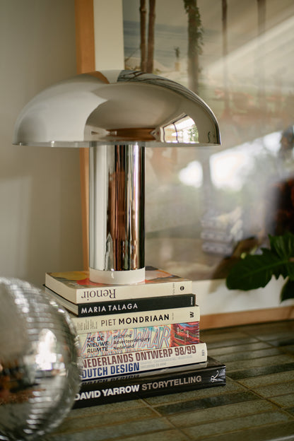 Lampa stołowa Lounge HKLiving - efekt chromu l 47 cm