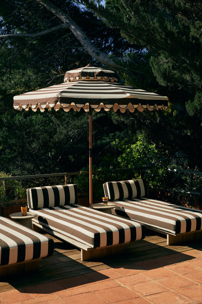 Daybed ogrodowy z drewna teakowego HKliving Outdoor Stracciatella – 193,5 cm