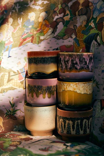 Świeca zapachowa duża w ceramice HKliving – zapach szałwii i sandałowca, Cape Town 70s XL