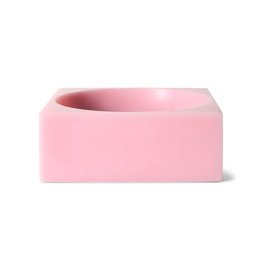 Różowa misa-kostka HKliving Pop Cube Pink – 22x22 cm