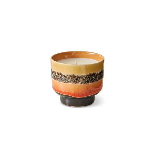 HKliving Tulum Ceramic Scented Candle – citrus and mint scent, 70s collection