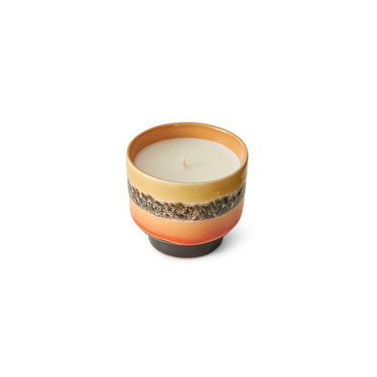 Świeca zapachowa w ceramice Tulum HKliving – zapach cytrusów i mięty, kolekcja 70s