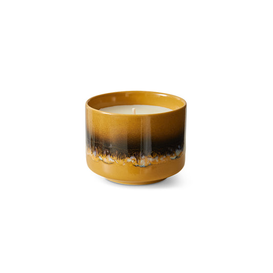 HKliving Valencia Ceramic Scented Candle - sangria and vanilla scent, reactive glaze