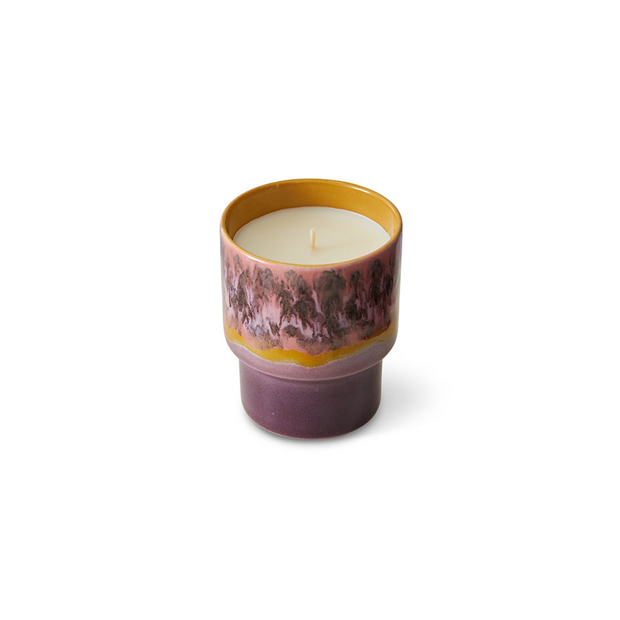 Świeca zapachowa w ceramice Cape Town HKliving – zapach szałwii i drzewa sandałowego, kolekcja 70s
