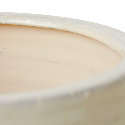 Donica z kamionki na nóżce HKliving Cream – Kremowa