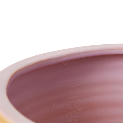 Donica z kamionki na nóżce HKliving Cream – Kremowa