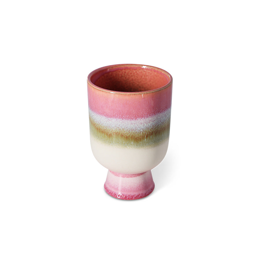 Ceramiczna osłonka na kwiaty HKliving Retro Rosefield – 13 cm, kolekcja 70s