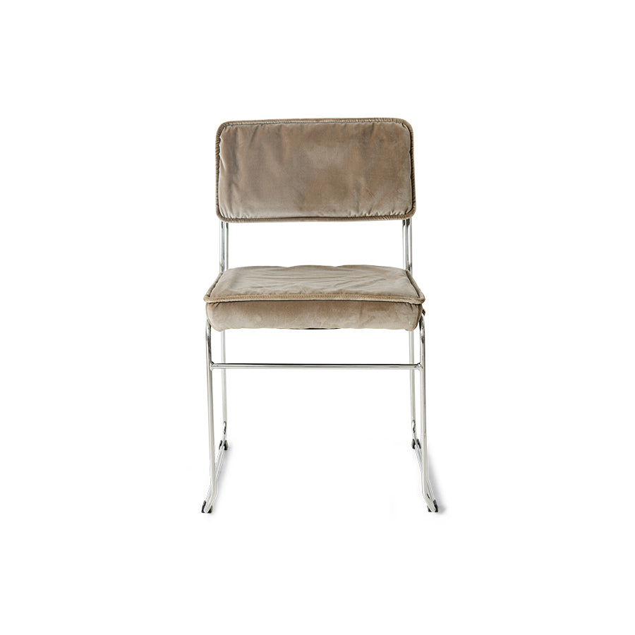 Krzesło do jadalni HKliving Endless Dining Chair Velvet Dirty Chai