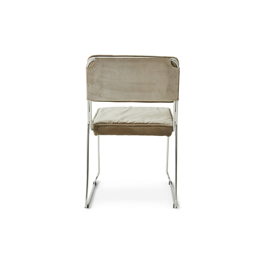 Krzesło do jadalni HKliving Endless Dining Chair Velvet Dirty Chai