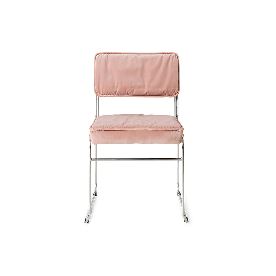 Krzesło do jadalni HKliving Endless Velvet Lychee Pink