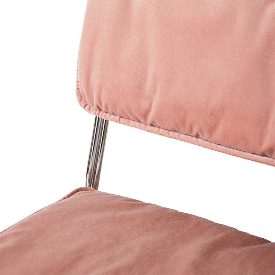 Krzesło do jadalni HKliving Endless Velvet Lychee Pink