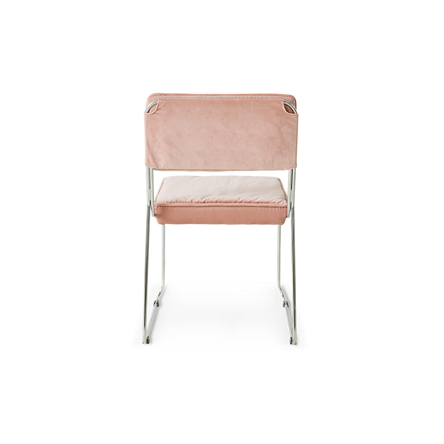 Krzesło do jadalni HKliving Endless Velvet Lychee Pink