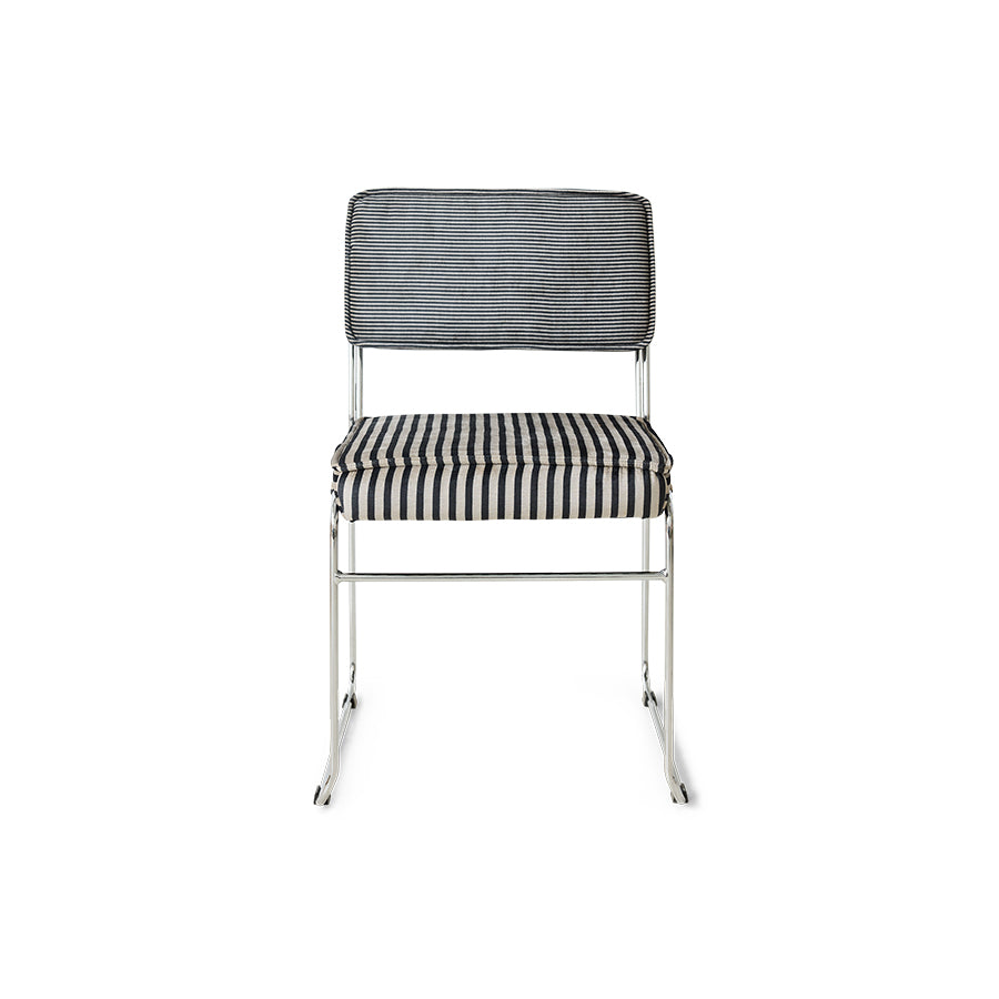 Krzesło do jadalni HKliving Endless Dining Chair Stripe Monochrome