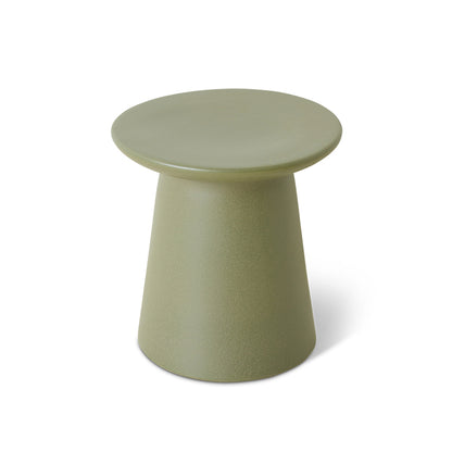 Stolik boczny ceramiczny HKliving – zielony army M, stolik kawowy z kamionki do salonu