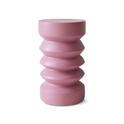 Stolik boczny ceramiczny HKliving – różowy rouge, kamionkowy stolik do salonu i sypialni