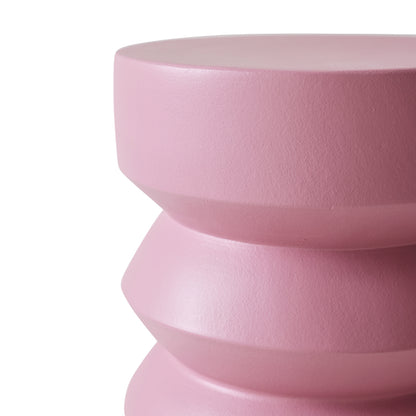 Stolik boczny ceramiczny HKliving – różowy rouge, kamionkowy stolik do salonu i sypialni