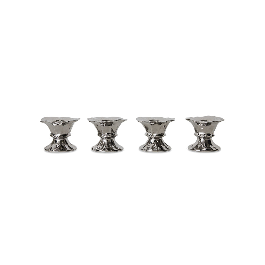 Zestaw 4 chromowanych kieliszków do jajek HKliving New Classics Egg Cups (7 cm)