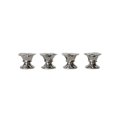 Zestaw 4 chromowanych kieliszków do jajek HKliving New Classics Egg Cups (7 cm)