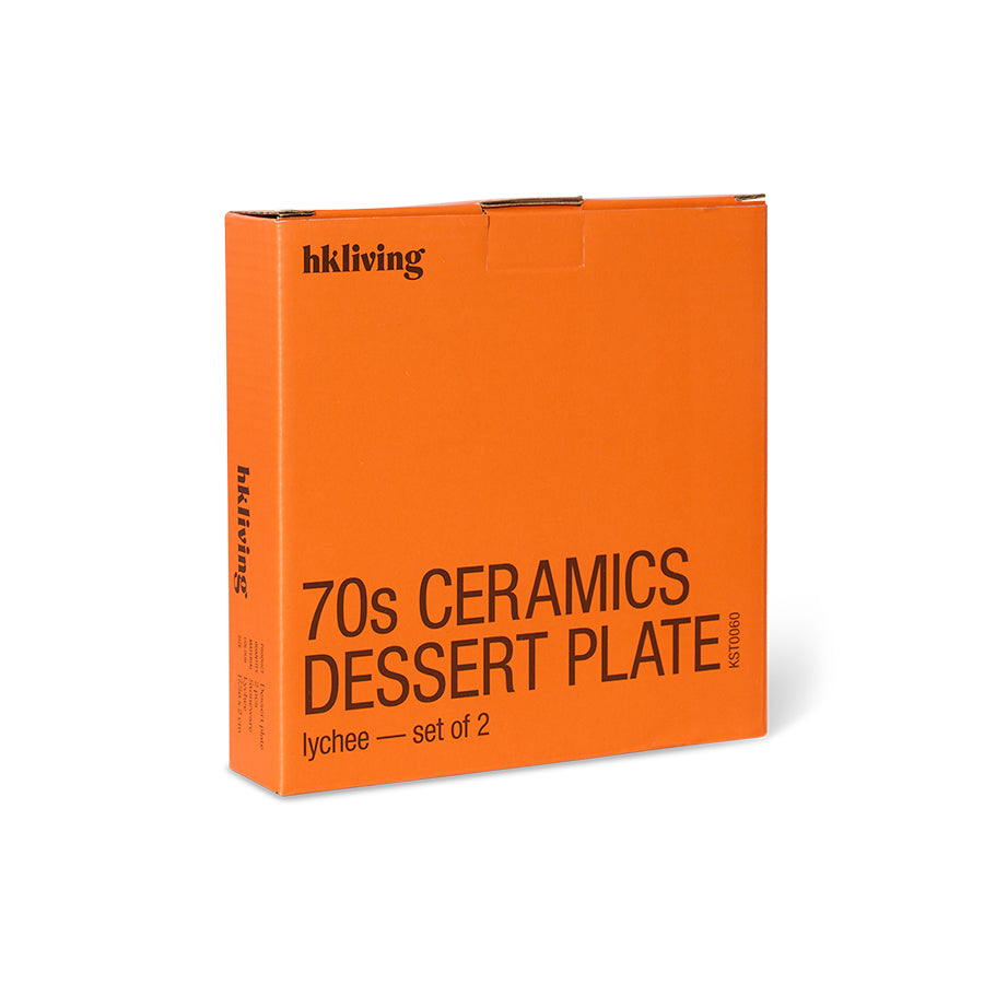 Zestaw 2 talerzy deserowych HKliving 70s Ceramics Lychee – 17,5 cm