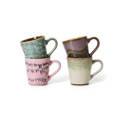 Zestaw 4 kubków do espresso HKliving 70s Ceramics Brutalism – 100 ml