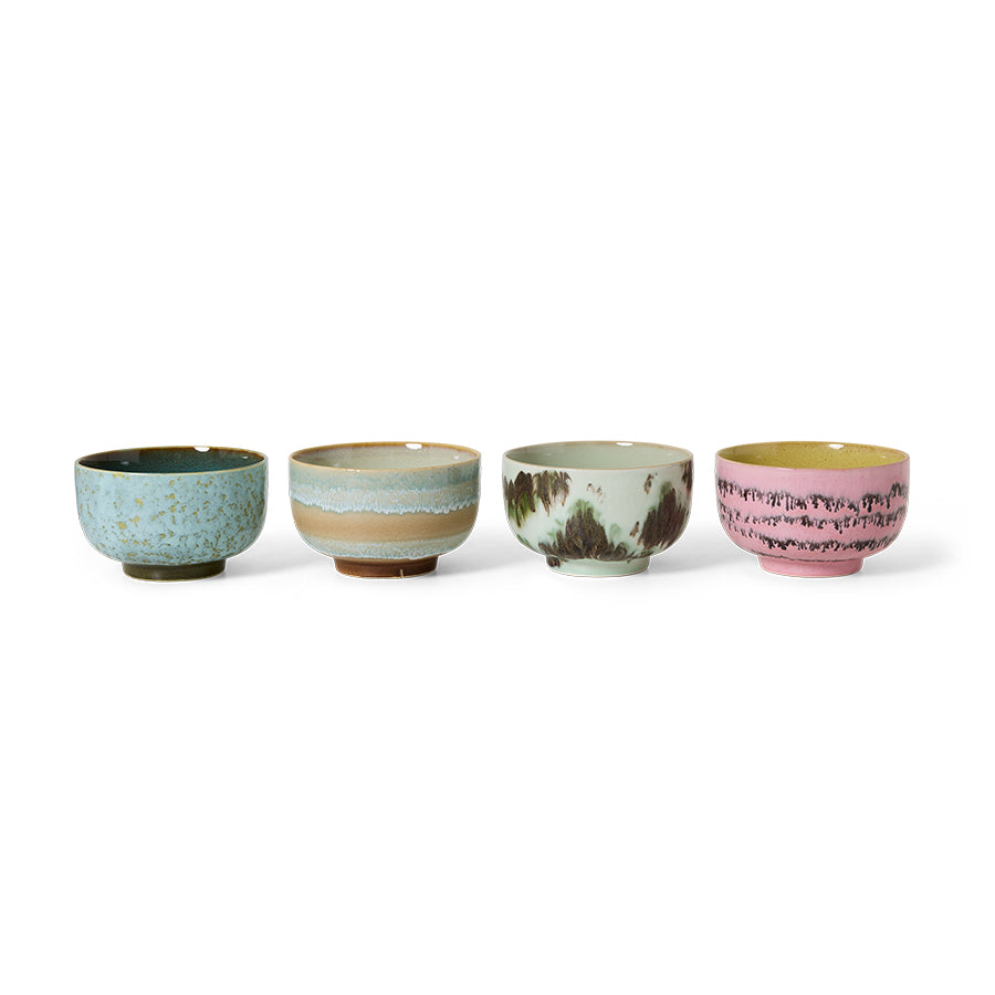 Zestaw 4 misek HKliving 70s Ceramics Noodle Bowls Dada (13,5 cm)