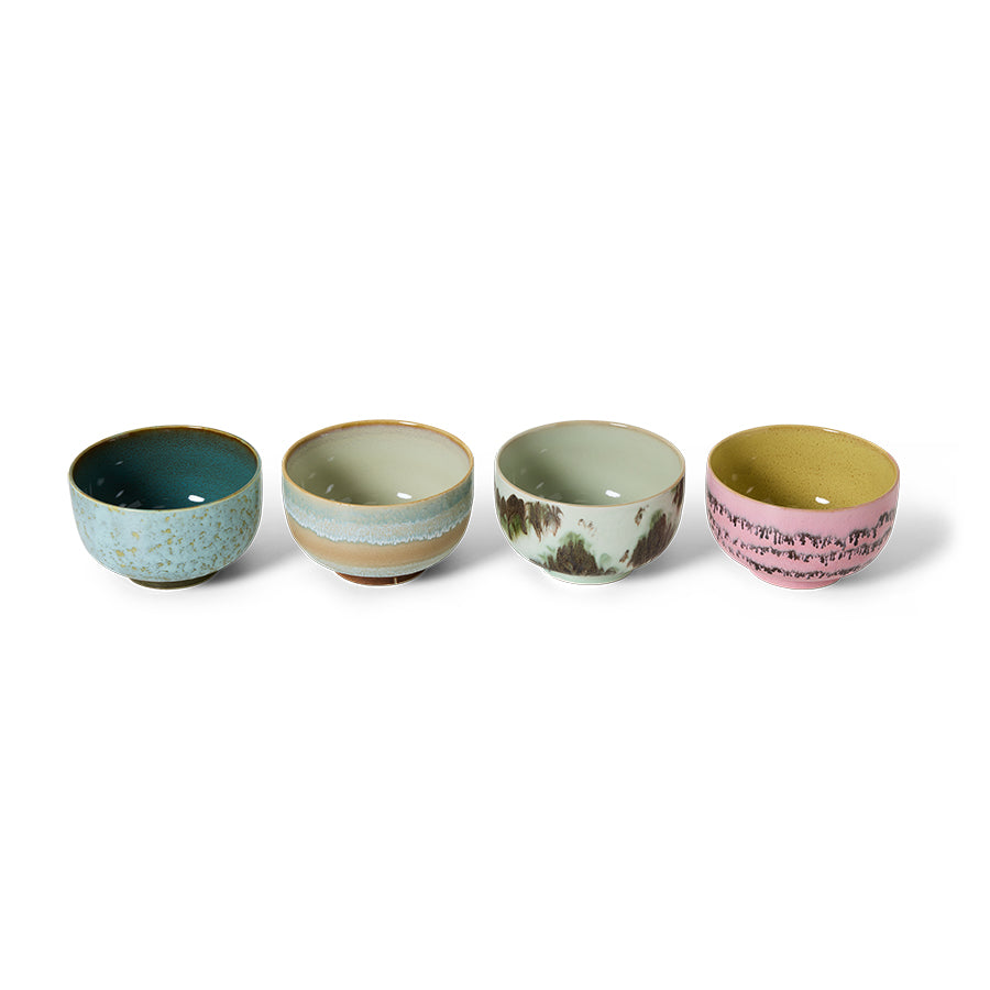 Zestaw 4 misek HKliving 70s Ceramics Noodle Bowls Dada (13,5 cm)