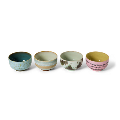 Zestaw 4 misek HKliving 70s Ceramics Noodle Bowls Dada (13,5 cm)
