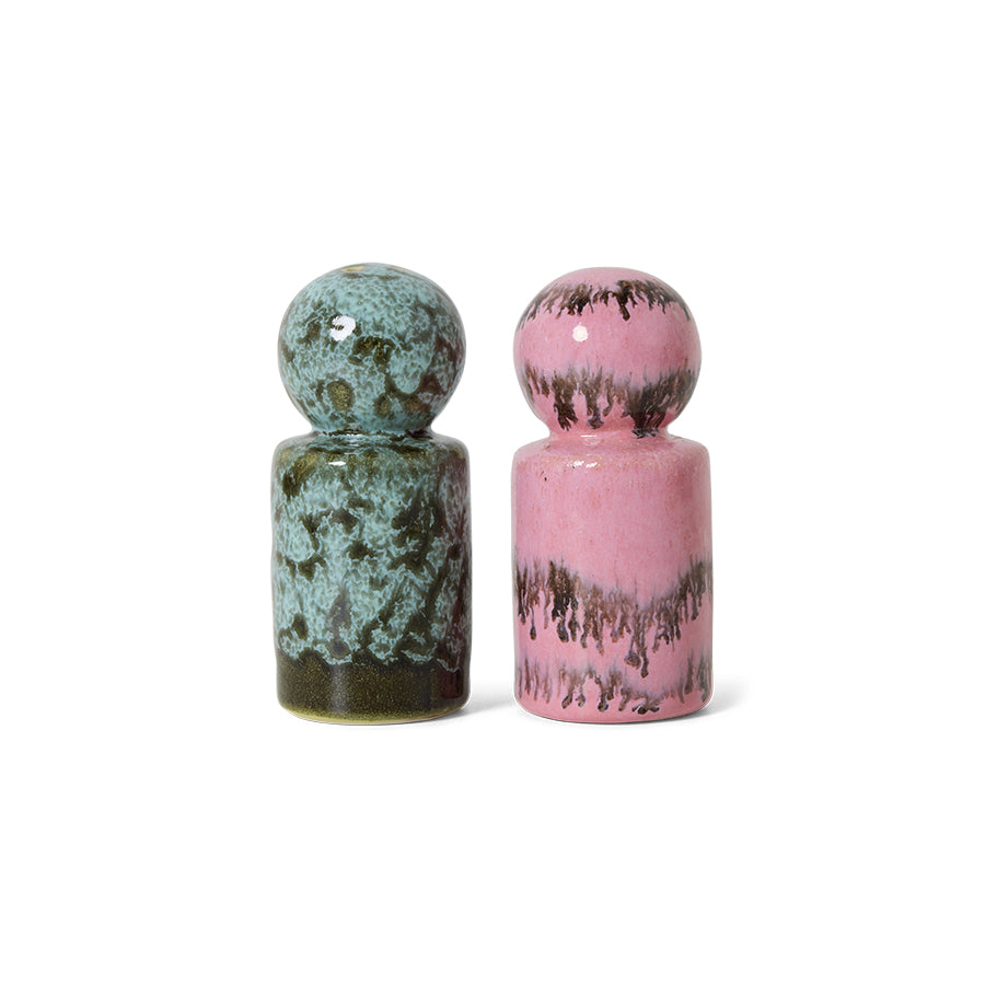 Ceramiczny zestaw do soli i pieprzu HKliving 70s Baroque
