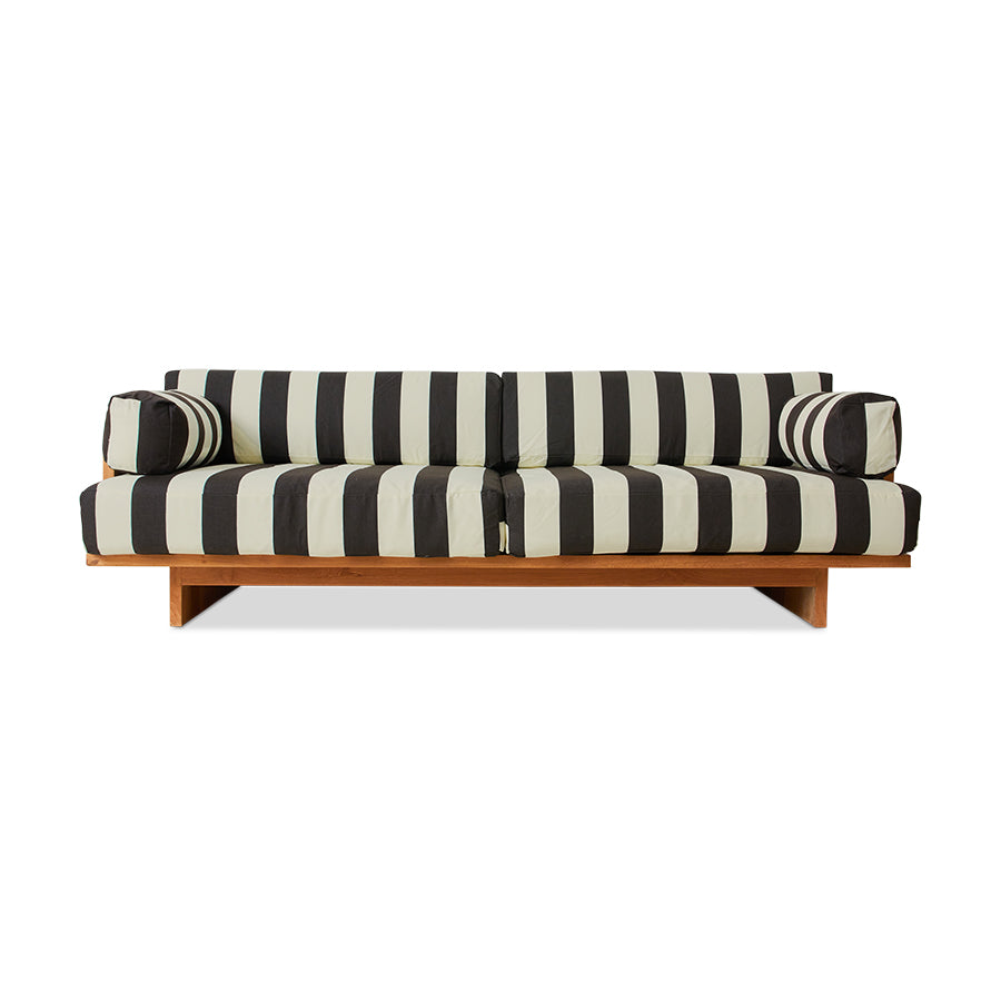 Sofa ogrodowa z drewna teakowego HKliving Outdoor Stracciatella – 227 cm