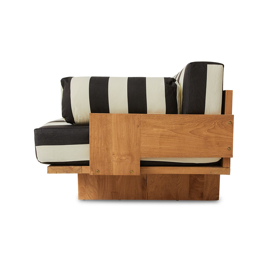 Sofa ogrodowa z drewna teakowego HKliving Outdoor Stracciatella – 227 cm