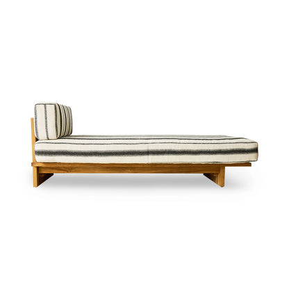 Teakowy leżak ogrodowy HKliving Daybed Chalkstripe – 193,5 cm