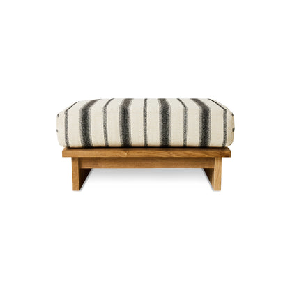 Teakowa pufa ogrodowa HKliving Chalkstripe – 88x88 cm