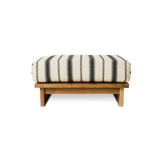 Teak garden pouffe HKliving Chalkstripe – 88x88 cm