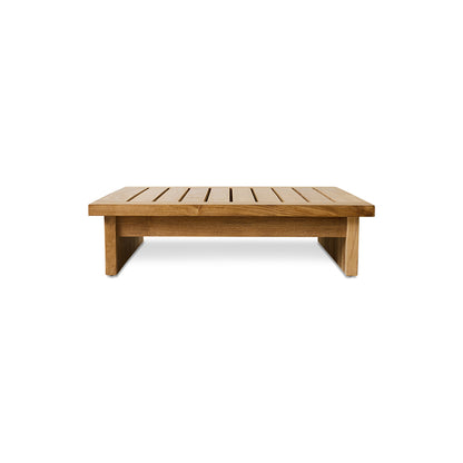 Teakowa pufa ogrodowa HKliving Chalkstripe – 88x88 cm