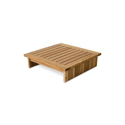 Teakowa pufa ogrodowa HKliving Chalkstripe – 88x88 cm