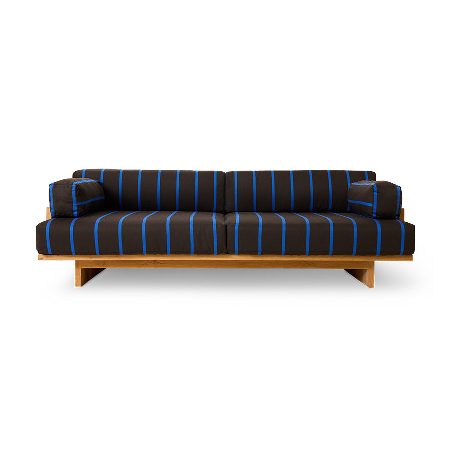 Sofa ogrodowa z drewna tekowego HKliving Burnt Sky – 227 cm