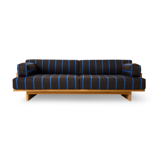 Sofa ogrodowa z drewna tekowego HKliving Burnt Sky – 227 cm