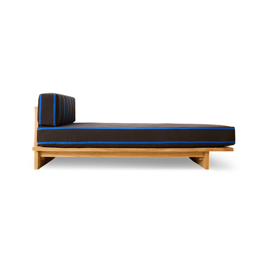 Daybed ogrodowy z drewna tekowego HKliving Outdoor Teak Burnt Sky – 193,5 cm