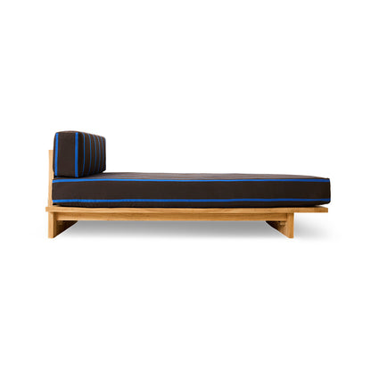 Daybed ogrodowy z drewna tekowego HKliving Outdoor Teak Burnt Sky – 193,5 cm