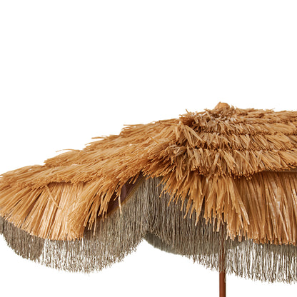 Parasol ogrodowy HKliving Serengeti – raffia naturalna, parasol tarasowy boho, tropikalny
