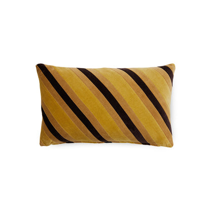 Aksamitna poduszka w paski HKliving Striped Velvet Honey – 50x30 cm