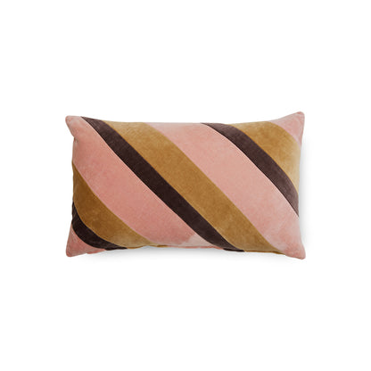 Aksamitna poduszka w paski HKliving Velvet Sunkissed – 50x30 cm